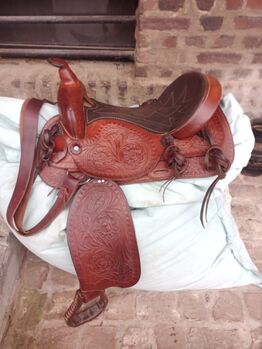 Westernsattel 63cm, Sitzfläche 40cm Sattel Western Pferd Tinker Leder, M. Wegner , Western Saddle, Hilden