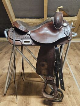 Westernsattel Deuber und Partner 16 Zoll 03 Fork CL 1410 Kaltblut Basketpunzierungen Deuber und Partner  CL 1410