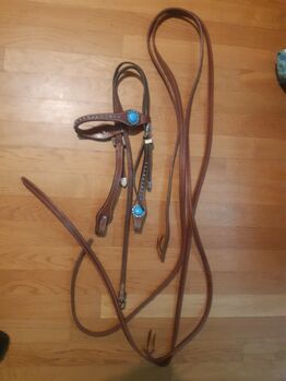 Westerntrense braun VB/kleineres WB, Anja Dinter, Bridles & Headstalls, Gaienhofen