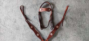 Westerntrense und Vorderzeug Set, Margit Unland , Bridles & Headstalls, Zweibruecken 