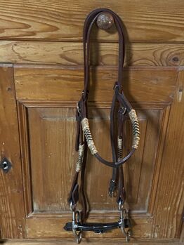 Westerntrense mit Rohhaut neu mit Gebiß, Tanja Bruder, Bridles & Headstalls, Etival-Clairefontaine