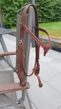 Western Trense mit Knoten inkl. Kinnriemen / frisch gereinigt + gefettet /, Pitri, Bridles & Headstalls, Nürtingen