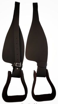 Westernsteigbügel schwarz wie neu Leder, S. B, Saddle Accessories, Dorsten