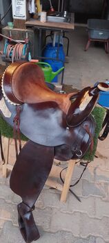 Westernsattel inkl Pad und Gurt, Kenner 1300, Tanja Georges, Western Saddle, Schwabach