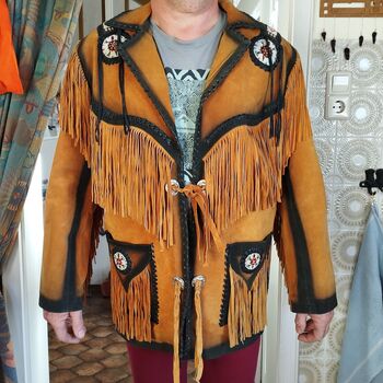 Westernjacke, Lederjacke, Indianerjacke, Ursula , Herren-Reitjacken, Haunsheim