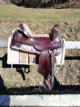 Westernsattel mit Decke und Gurt, Claudia, Western Saddle, Dreistetten