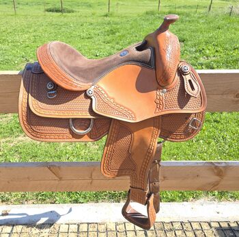 Western Sattel Reining Westernsattel Full Quarter Gustom Germany  EE SADDLERY & TACK 