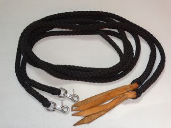 Westernzügel offen 2,45 m Schwarz Nylon mit Snaps Western Zügel mit Zügelsnaps, Anne, Sonstiges, Wahrenholz