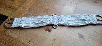 White Mohair Cinch Girth, Jacqueline, Popręgi, Strathdon, Aberdeenshire