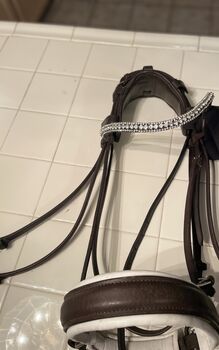 Beautiful Double brown/ white bridle Premiera 