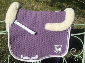 Schabracke Satteldecke Eurofit samt Lammfell Mattes Gr. DR L Lila, Mattes Eurofit Samt misty rose, Ti-Ka, Dressage Pads, Haibach