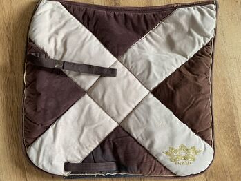 Schabracke beige/braun, HKM, Marisa Wiedemann, Dressage Pads, Nessetal