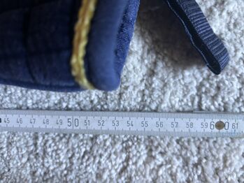 Schabracke blau gelb/gold