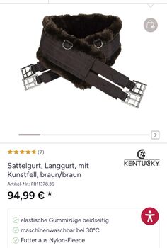 Sattelgurt mit Fell Kentucky