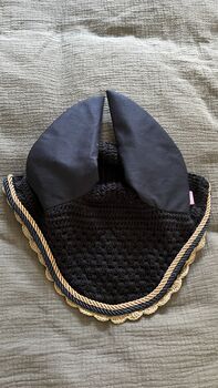 Springset Schabracke und Fliegenmützen beige/navy Imperial Riding