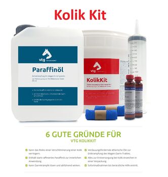 Kolik Set VTG KolikKit Bei Verstopfungskolik und Gaskolik des Pferdes, VTG Tiergesundheit VTG KolikKit Bei Verstopfungskolik und Gaskolik des Pferdes, WOW Pferd  (WOW Pferd), Pasza i suplementy dla koni, Bayern - Attenkirchen