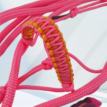 Set PINK Grösse Minishetty Knotenhalfter, Strick, Halsring