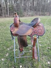 15" Alamo FQHB wide Alamo Barrel saddle custom