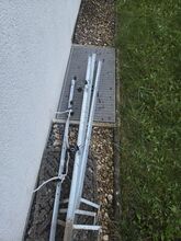 4 x Zaunpfahl mit Beschlägen
