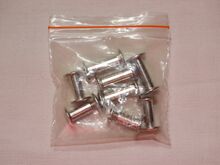 8 Chicagoschrauben: 4x 10mm & 4x 15mm Buchschrauben Gürtelnieten Schraubnieten