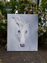 Pferd Silber gemalt von mir