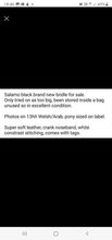 Black leather bridle Brand New! Salamo