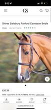 Brown leather cob bridle Shires