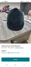 Charles Owen velvet riding hat Charles Owen