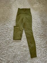 Dunkelgrüne, olivgrüne Reithose, Reitleggings XS Vollgrip Reithose Lauria Garrelli