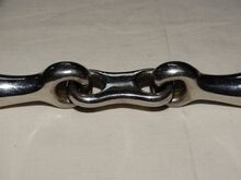 Doppeltgebrochenes Wassergebiss 14 cm massiv Gebiss für Trense 2 cm dick Platte doppelt gebrochen