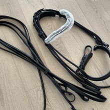 Kandarenzaum Kandare rundgenäht neu Waldhausen WB schwarz Waldhausen  Kandare 