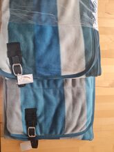 Abschwitzdecke "Stripes" 145 cm türkis  Abschwitzdecke