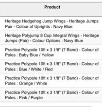 heitage jumps and 8 practice poles Heritage