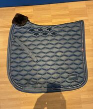 ESKADRON Vintageblue Schabracke DL Platinum Vintage Blue Satteldecke DR blau Dressur Glitzer Eskadron Glossy Vintageblue Platinum