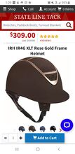 Brand new IRH brown and rose gold small helmet IRL