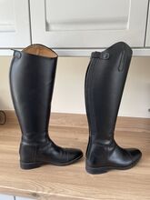 Size 8 wide black leather riding boots Rhinegold Seville 