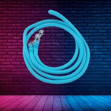 Handgefertigte 12 mm dicke Zügel Türkis 300 cm