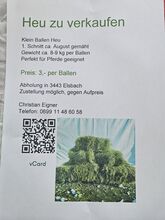 Heu zu Verkaufen Christian Eigner