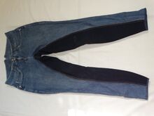 HKM Jeansreithose 42 Kunstleder-Vollbesatz Hochbund-/Highwaist Jeans Reithose HKM