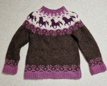 Island Pullover Größe 110 / 116 handgestrickt aus Island