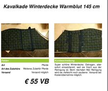 Kavalkade Winterdecke 145 cm Warmblut Kavalkade