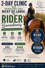Rider Biomecanics Clinic Bluemoon Equestrian  Rider Clinic 