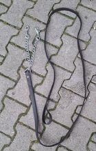 Leder Führzügel mit doppel Kette