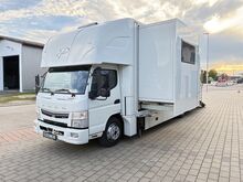Mercedes-Benz Pferdetransporter Fuso Automatik 7,5t PV Anlage autark Pop-out Horsetruck Wohnmobil Dickenherr Dickenherr