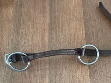 Merothisches Ledergebiss m. Kinnriemen, 16cm Original Meroth Ledergebiss