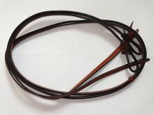 Neue Stonedeek 245 cm Western-Zügel / Split Reins Premium Latigo Leder rot-braun Westernzügel offen STONEDEEK