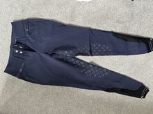 NEVER WORN Navy Blue Cavalleria Toscana full seat grip breeches (size UK 10, IT 38) Cavalleria Toscana 