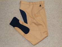 Neue Damen Kunstleder Vollbesatz Reithose 40-42 / M beige blau Kantrie Vollbesatzreithose NEU Kantrie
