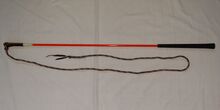 Neuer Horsemanship Stick 100 cm orange & Seilchen 160 cm Bodenarbeitsstick Carrot Stick