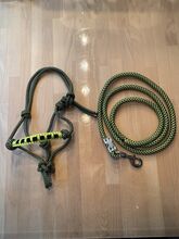 Knotenhalfter von GHP in Größe Pony Grün mit passendem Führstrick GHP Knotenhalfter und Strick 